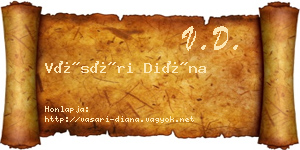 Vásári Diána névjegykártya